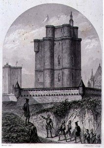 De Donjon van Vincennes, gegraveerd door Schroeder (gravure)