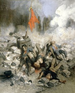 Revolutie van 1848: barricades in Parijs