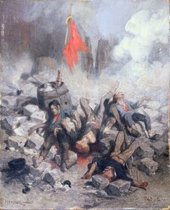 Slachtoffers bij een Barricade in juni 1848