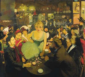 In de Aristide Bruants Montmartre club Le Mirliton, 1886-1887 door Louis Anquetin