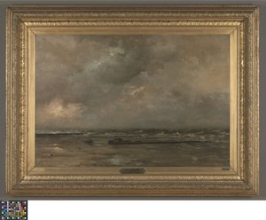 Zeegezicht bij De Panne door Louis Artan de Saint Martin