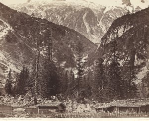 Chalet de Handeck, Haslidal, Kanton Bern, Zwitserland door Louis Auguste Bisson and Auguste Rosalie Bisson