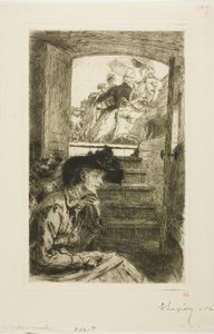 In de Bateau-Mouche door Louis Auguste Lepère