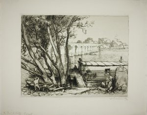 Poissy door Louis Auguste Lepère