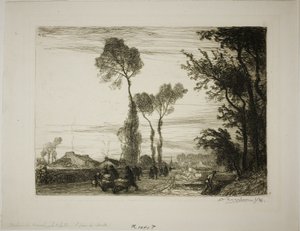 Terugkeer van de markt door Louis Auguste Lepère
