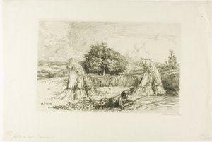 Bladeren van rogge door Louis Auguste Lepère