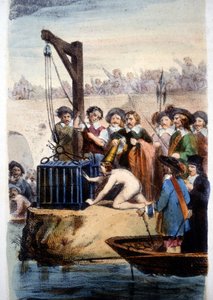 Watergeteste heks, litho van Perrin. door Louis Benoit Perrin