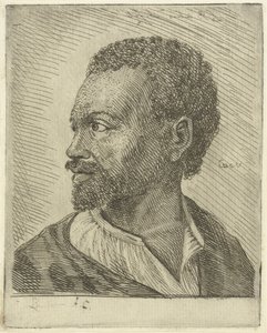 Portret van een Abessiniër door Louis Bernard Coclers