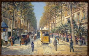 Avenue de la Gare in Nice (huidige avenue Jean Medecin) door Louis Beroud