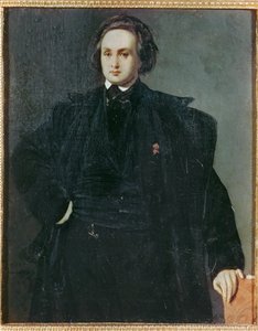 Dichter Victor Hugo als jongeman ... (schilderij op doek) door Louis Boulanger