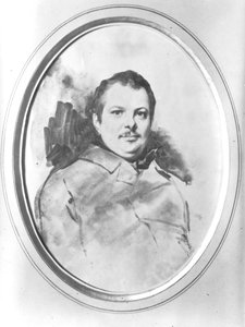 Portret van Honore de Balzac (1799-1850) c.1820 door Louis Boulanger