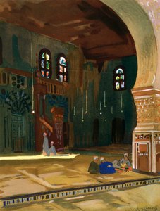 De moskee van Sultan al-Ghuri, Caïro, Egypte, 1928 door Louis Cabanes