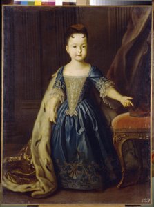 Portret van grootvorstin Natalia Petrovna van Rusland (1708-1728). Oudste dochter van Peter I de Grote (1672-1725) en Catharina I (1684-1727). Schilderij van Louis Caravaque (1684-1754)