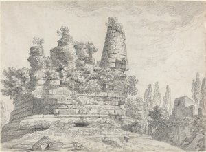 Het graf van de Horatii en de Curatii in Albano door Louis Chaix