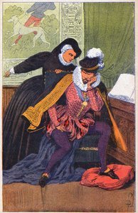Catherine de Medicis en haar zoon Charles IX door Louis Charles Bombled