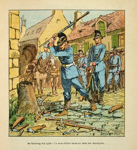 Na de verovering van de stad Orleans in oktober 1870 brak een Beierse onderofficier de jagers door Louis Charles Bombled