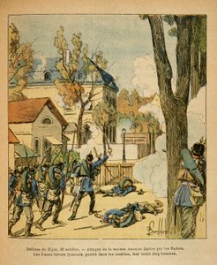 Het Oostelijke Leger van Eugene Sergeant, bekend als Grenest, geïllustreerd door Louis Bombled (1862-1927) (Frans-Duitse Oorlog; campagne van 1870-1871): Verdediging van Dijon op 30 oktober door Louis Charles Bombled