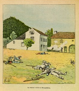 De oostelijke Armee van Eugene Sergeant, bekend als Grenest: een doorzeefd huis tijdens de Slag bij Nompatelize in oktober 1870 door Louis Charles Bombled
