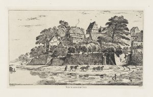 Gezicht op Neckargemünd (Baden-Württemberg) door Louis Charles Hora Siccama