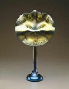 Blauwe en gouden favrile 