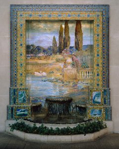 Tuinlandschap door Louis Comfort Tiffany
