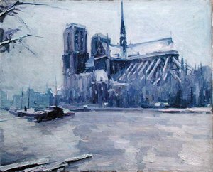 Notre-Dame ten tijde van de overstromingen door Louis Degallaix