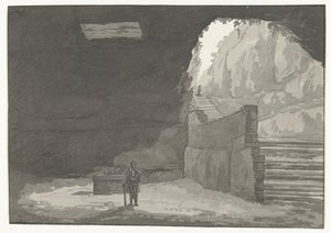 Grot en fontein in de oude stad Manduria door Louis Ducros
