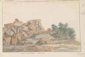 Resten van Zeus Olympus tempel bij Agrigento door Louis Ducros