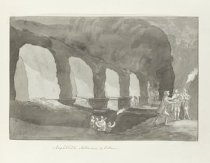 Souterrain van het amfitheater van Catanië door Louis Ducros