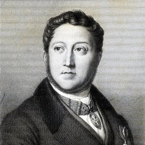 Portret van de componist Gioachino Antonio Rossini 1792-1868, 1836 door Louis Dupré