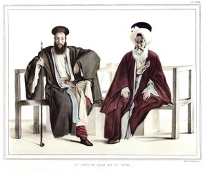 Een Griekse priester en een Turk. in 