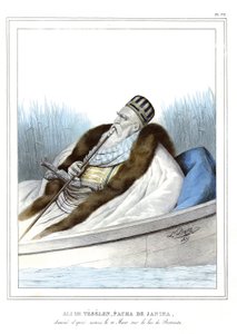Ali de Tebelen (1741-1822), pasha van Janina, aan het meer van Butrinto