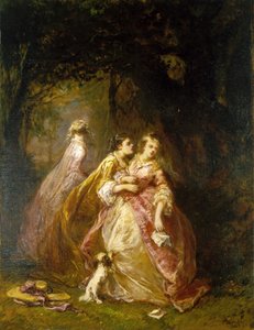 De brief door Louis Eugene Gabriel Isabey