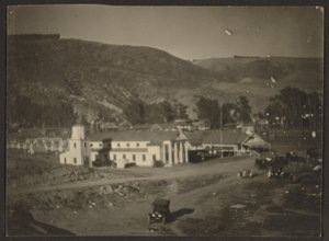 [Landschap met gebouwen]. door Louis Fleckenstein