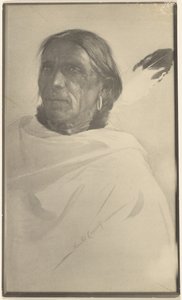 [Foto van een schilderij van een indiaan (gesigneerd Gerald Cassidy)]. door Louis Fleckenstein