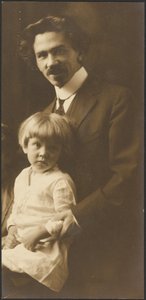 [Portret van een man en een kind]. door Louis Fleckenstein