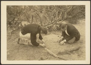 [Two Men and Cactus]. door Louis Fleckenstein