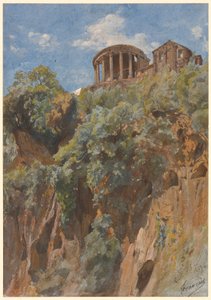 Uitzicht op de Tempel van Vesta in Tivoli door Louis Français