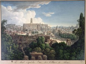 Uitzicht op de Capitolijnse heuvel vanuit de Farnese-tuinen