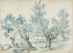 Drie wilgen door Louis Gabriel Moreau