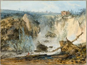 Waterval door Louis Gabriel Moreau