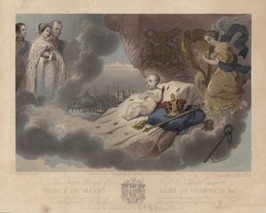 Het eerste gebed van de Prins van Wales, Prins Albert Edward, de toekomstige koning Edward VII, 1842