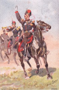 Artillerie, ansichtkaart, 1920s door Louis Geens