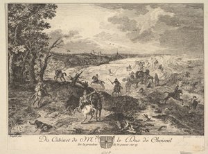 Overval op een weg na een schilderij in de collectie van de hertog van Choiseul, 1771