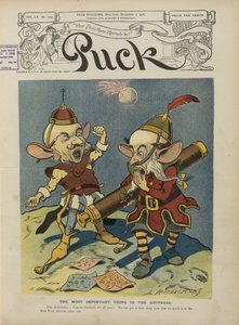 Puck cover ter viering van Charles Evans Hughes gekozen tot gouverneur van New York, 1906