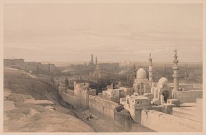 Egypte en Nubië: Deel III - Nr. 26, Caïro, Kijkend naar het Westen door Louis Haghe