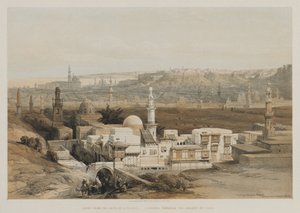 Egypte en Nubië, Deel III: Caïro vanaf de Poort van Citzenib, Kijkend naar de Woestijn van Suez door Louis Haghe