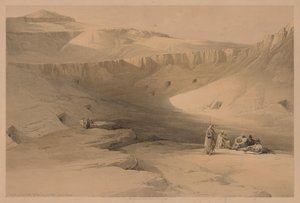 Egypte en Nubië: Deel II - Nr. 34, Toegang tot de Graven van de Koningen van Thebe, Biban-el-molook door Louis Haghe
