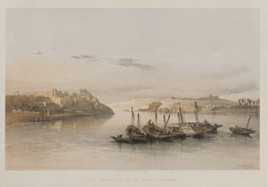 Egypte en Nubië, Deel II: Algemeen Uitzicht op Esouan en het Eiland Elephantine door Louis Haghe