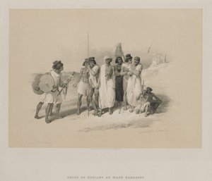 Egypte en Nubië, Deel II: Groep Nubiërs-Wady Kardasey door Louis Haghe